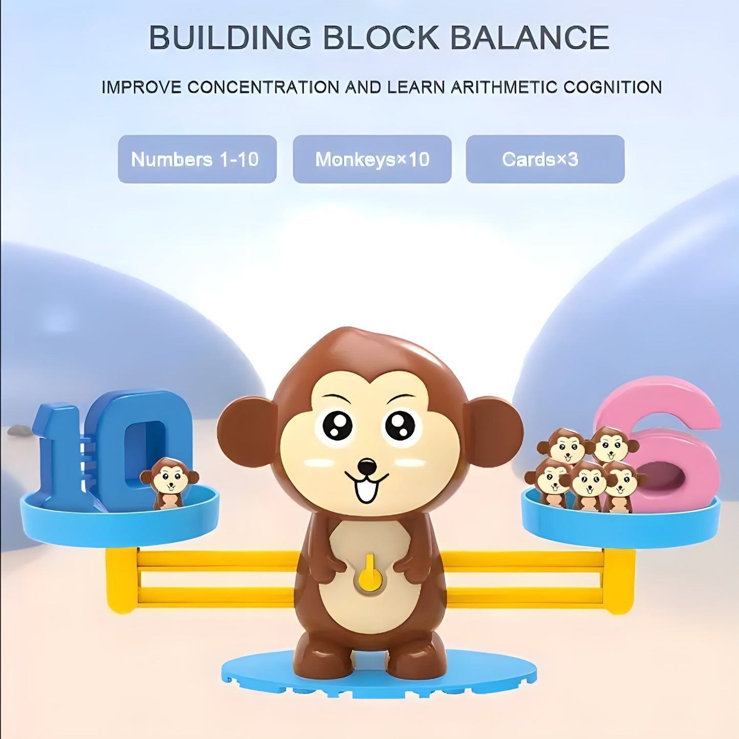Math Toy Digital Monkey Balance Scale