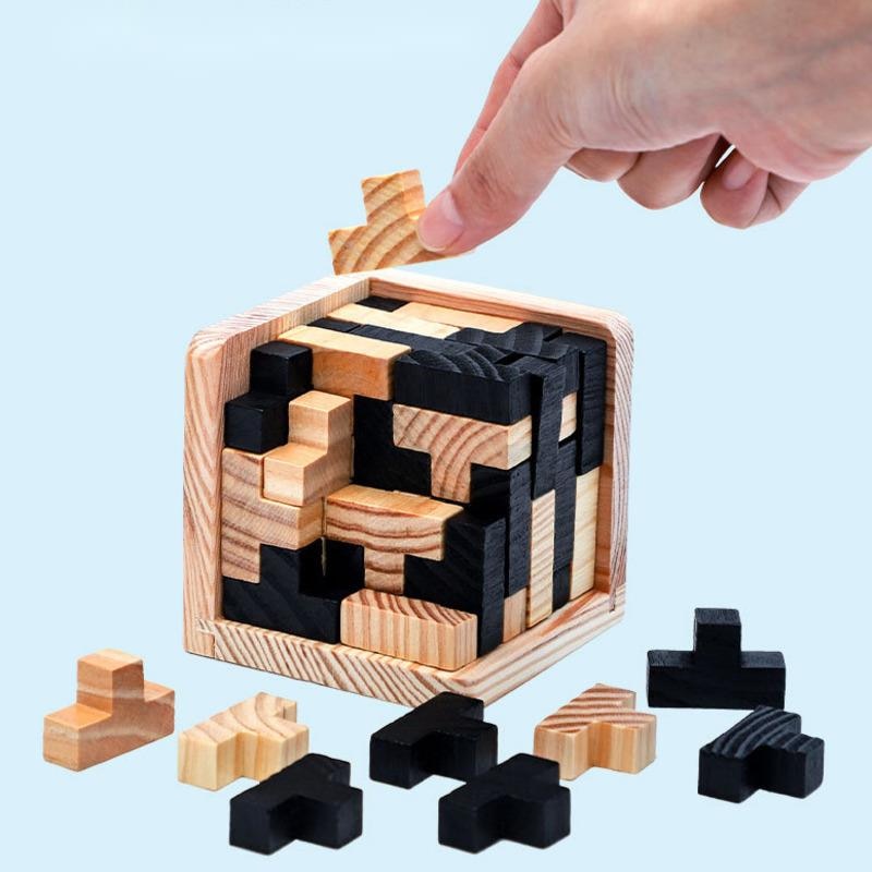 3D Wooden Cube Puzzle