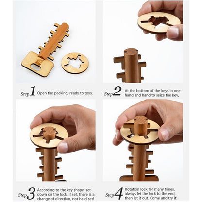 Wooden Kong Ming Lock Toys