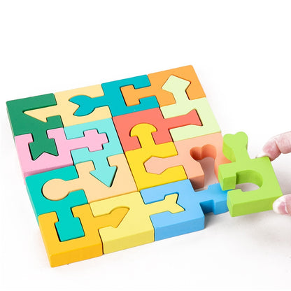 Geometric Assembling Blocks Puzzle