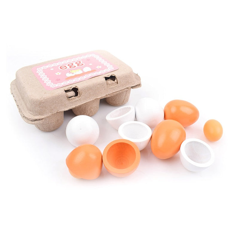 Wooden Eggs Toys Set
